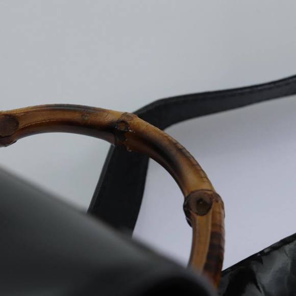 GUCCI Bamboo Backpack Patent leather Black 003 2058 0030 Auth ep4556 - Picture 8 of 16